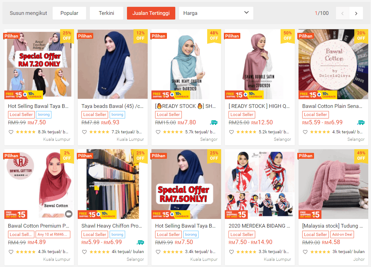 Tudung Yang Laris